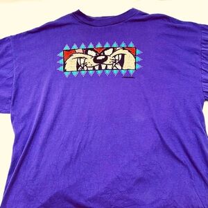 Vintage Taz T-shirt Purple Looney Tunes 1994 90s Tee XXL